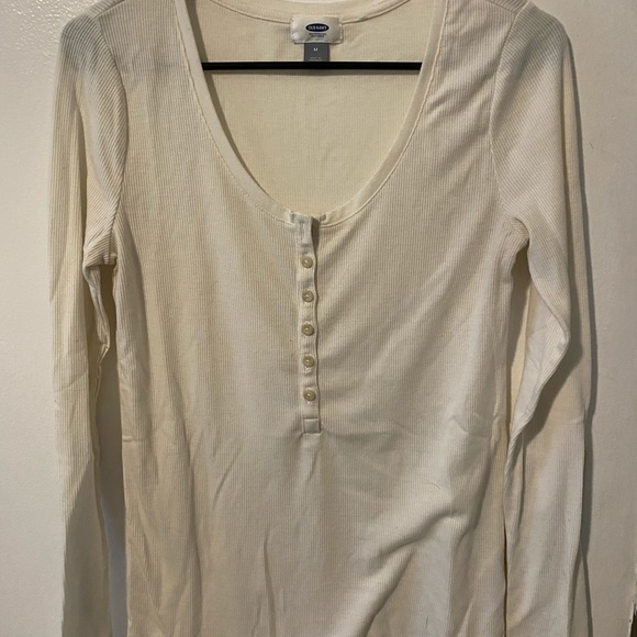 Off white Henley long sleeve - Picture 1 of 3